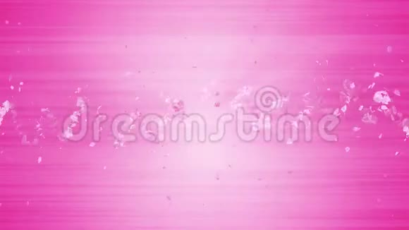 樱花的螺旋状闪亮颗粒樱花图案日本樱桃舞粉红色花瓣的旋涡抽象循环动画视频的预览图