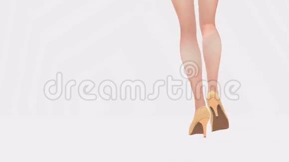 女子腿高跟鞋后景视频的预览图