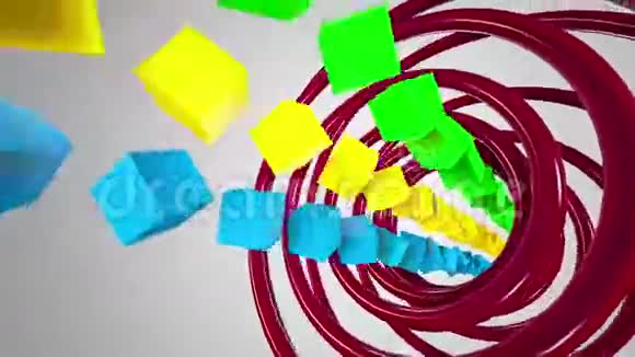 彩色立方体背景视频的预览图