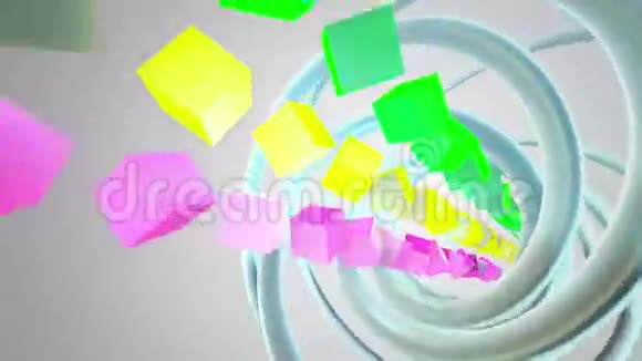 彩色立方体背景视频的预览图