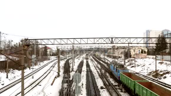 铁路火车货车铁路视频的预览图