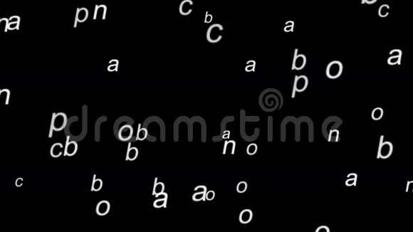 黑色背景上的拉丁字母视频的预览图