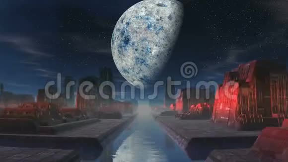 外星人之城和巨大的月亮视频的预览图