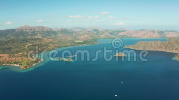 热带岛屿布桑加巴拉望菲律宾视频的预览图