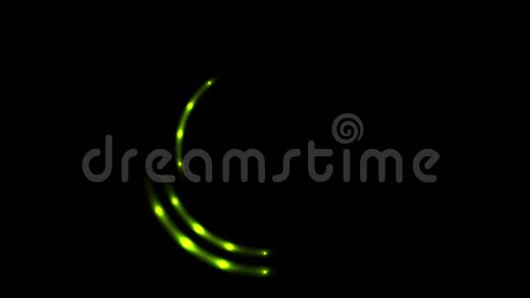 闪烁的绿色霓虹灯装车等待圈视频动画视频的预览图