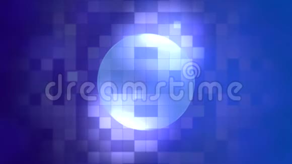 运动蓝色方块抽象背景视频的预览图