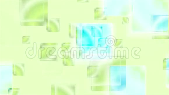 绿色青色光泽抽象方块视频动画视频的预览图