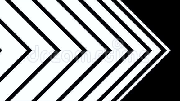箭的形成动态黑白过渡动画箭头运动抽象动画视频的预览图