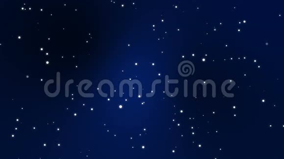 黑色蓝色渐变背景下带有光粒子恒星的银河动画视频的预览图