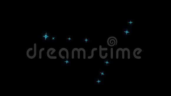 摩羯座星星和轮廓视频的预览图
