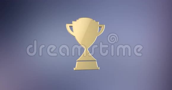 胜利者奖杯黄金3D图标视频的预览图