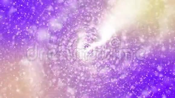 白色粒子在紫色背景上缓慢移动3D渲染抽象视频的预览图