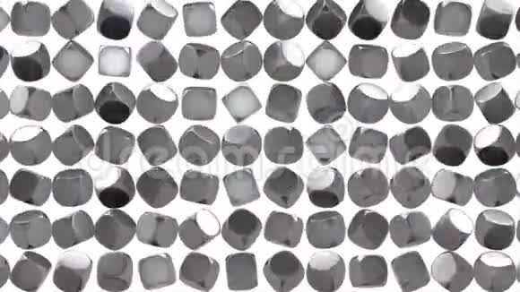 抽象银立方体几何曲面视频的预览图