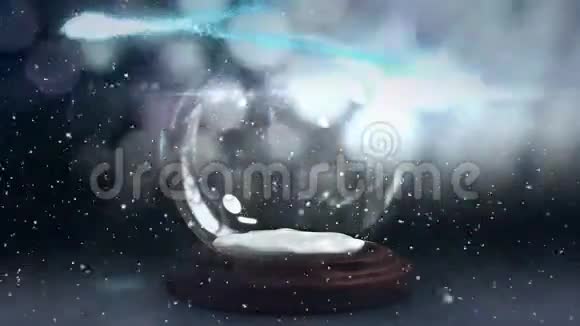 bokeh背景下的雪球圣诞动画视频的预览图