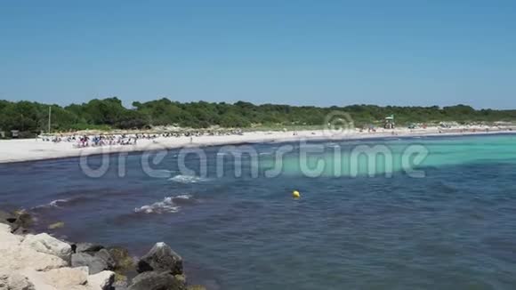 萨拉皮塔西班牙马洛卡迷人的埃斯拉皮塔海滩和绿松石海的迷人景观视频的预览图