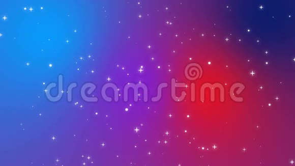 闪烁的光粒子穿过红色紫色蓝色渐变背景视频的预览图