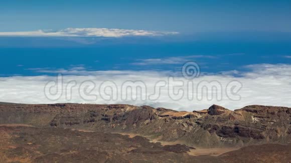 西班牙加那利群岛特内里费的泰德山火山云的时间推移视频的预览图