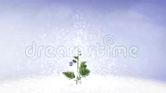 圣诞树上装饰着雪花视频的预览图