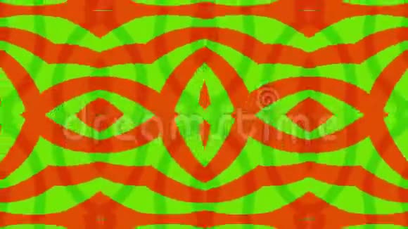 红色绿色背景曲折对称环形视频的预览图