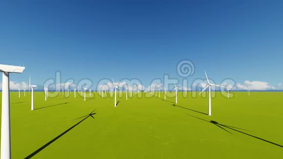 绿色领域的风能站视频的预览图