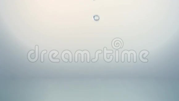 水泡和白色背景下的作用视频的预览图