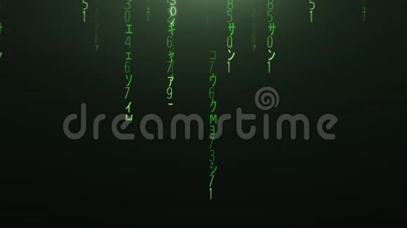穿越坠落的绿色矩阵代码视频的预览图