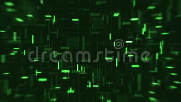 绿色抽象未来主义高科技动画视频的预览图