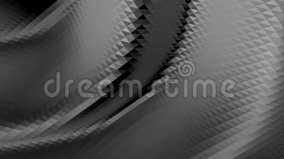 抽象黑白低聚挥三维表面作为美丽的背景灰色抽象几何振动视频的预览图