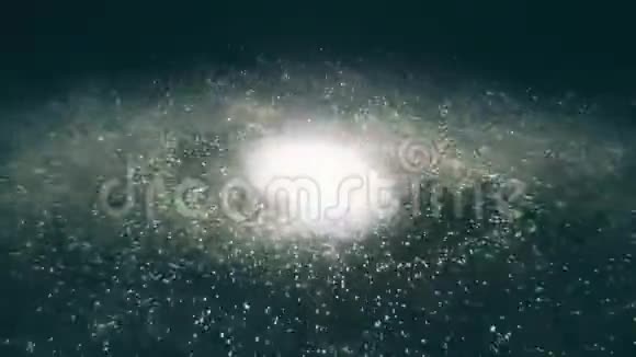 深空星系螺旋星系银河系动画在太空中飞过星域和星云视频的预览图