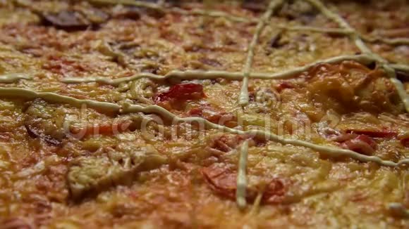 美味的披萨背景视频的预览图