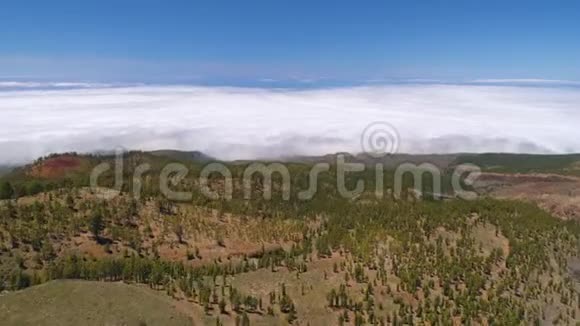 西班牙加那利群岛特内里费的泰德山火山云的时间推移视频的预览图