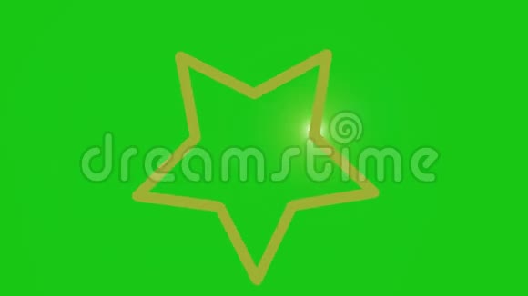 旋转星与移动耀斑绿屏视频的预览图