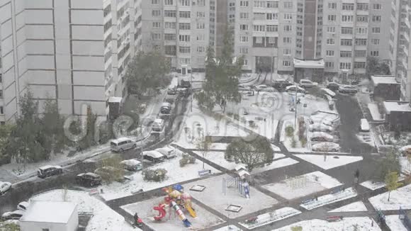 俄罗斯莫斯科的大雪视频的预览图