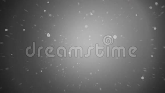 落在灰色背景上的雪花视频的预览图