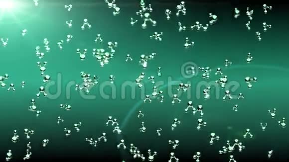 分子的布朗运动无缝无缝环动画视频的预览图