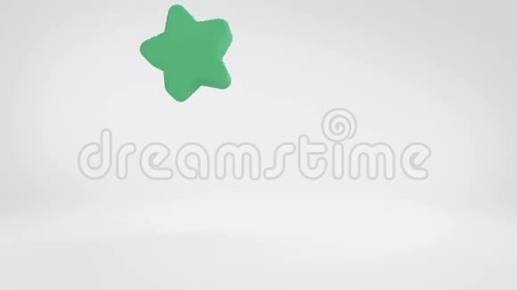 一个绿色的星星形状嬉戏地上下跳动视频的预览图