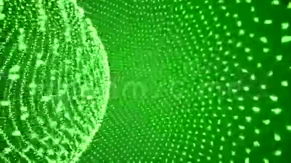 半球的旋转动画背景电脑图形绿色视频的预览图