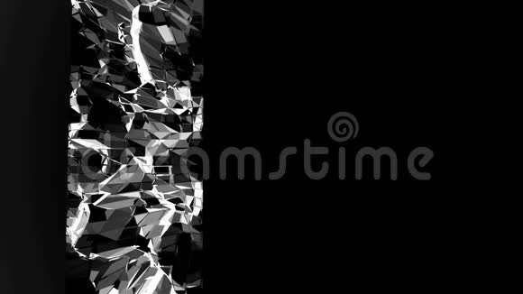 抽象黑白低聚挥三维表面作为清洁背景灰色抽象几何振动环境视频的预览图