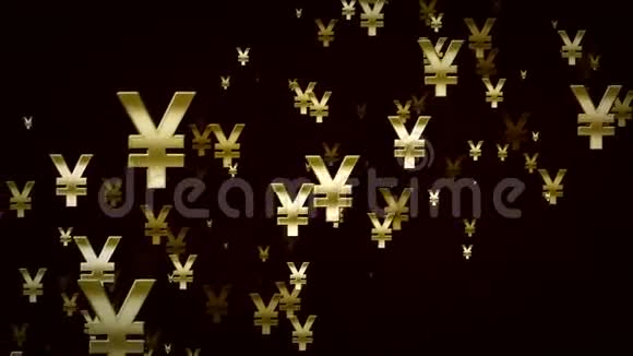 日元象征黄金和黑色崛起视频的预览图