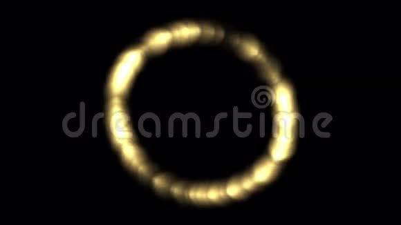 4k金圈光环背景环迪斯科霓虹灯火焰光环背景视频的预览图