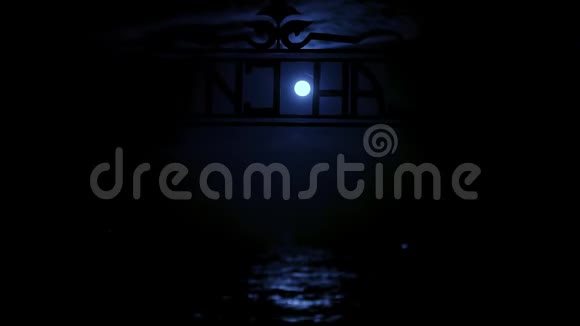 月光在水上月亮在海上月亮在夜空月亮在水上视频的预览图