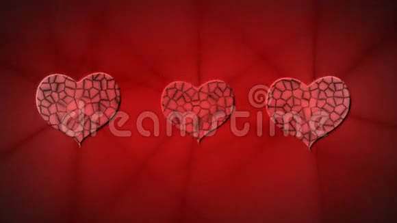 红色的浮雕心和铭文做我的情人节礼物视频的预览图