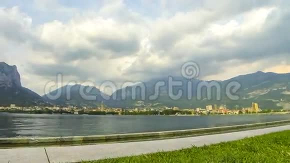 意大利科莫湖和莱科城全景视频的预览图