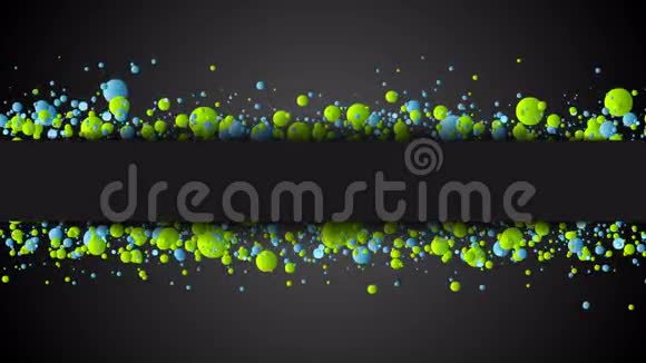 绿蓝圆粒子视频动画视频的预览图