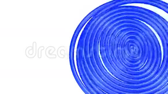 白色文本空间中可循环蓝丝框圆摘要视频的预览图