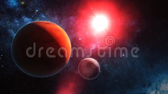 外层空间的红色外星球视频的预览图