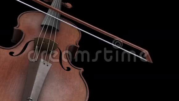 带有阿尔法频道小提琴的CG动画视频的预览图