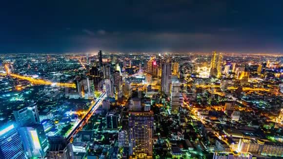 泰国曼谷夜晚的时光流逝视频的预览图