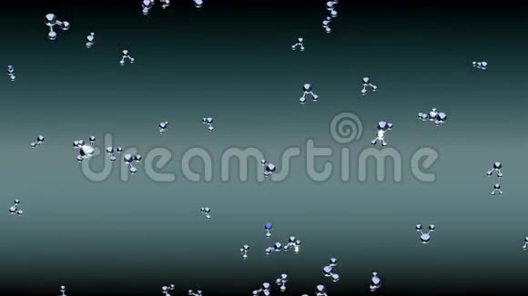 分子的布朗运动无缝无缝环动画视频的预览图