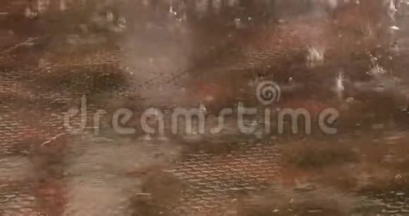 雨滴在地板上视频的预览图